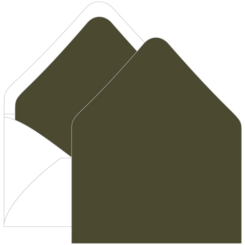 Forest Green Euro Flap Envelope Liner - A9 Gmund Colors Matt