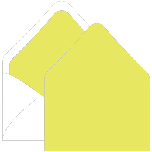 Key Lime Euro Flap Envelope Liner - A9 Gmund Colors Matt