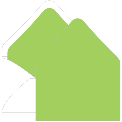 Leaf Green Euro Flap Envelope Liner - A9 Gmund Colors Matt