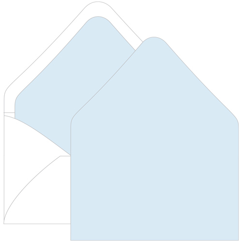 Light Sky Blue Euro Flap Envelope Liner - A9 Gmund Colors Matt