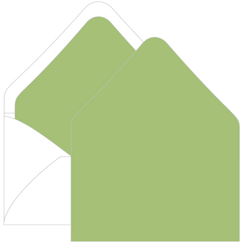 Olive Green Euro Flap Envelope Liner - A9 Gmund Colors Matt
