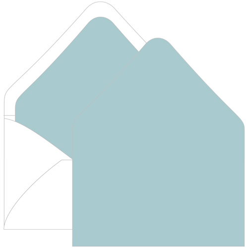 Placid Blue Euro Flap Envelope Liner - A9 Gmund Colors Matt
