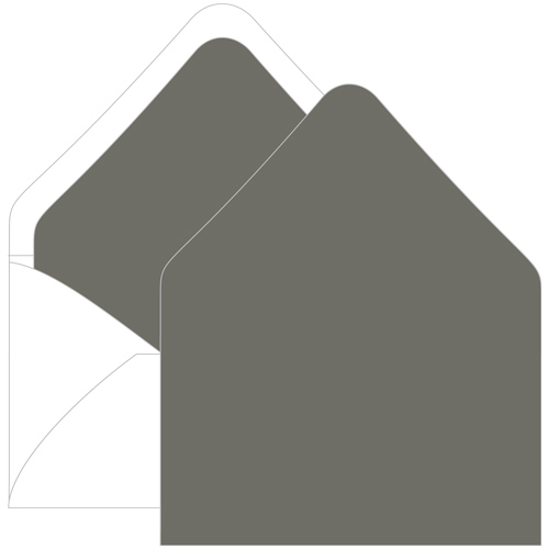 Slate Gray Euro Flap Envelope Liner - A9 Gmund Colors Matt