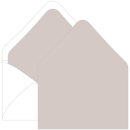 Timberwolf Gray Euro Flap Envelope Liner - A9 Gmund Colors Matt