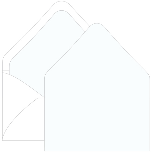 Wedding White Euro Flap Envelope Liner - A9 Gmund Colors Matt