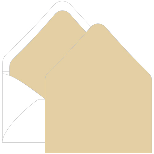 Wheat Euro Flap Envelope Liner - A9 Gmund Colors Matt