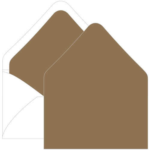 Walnut Euro Flap Envelope Liner - A9 Gmund Colors Matt