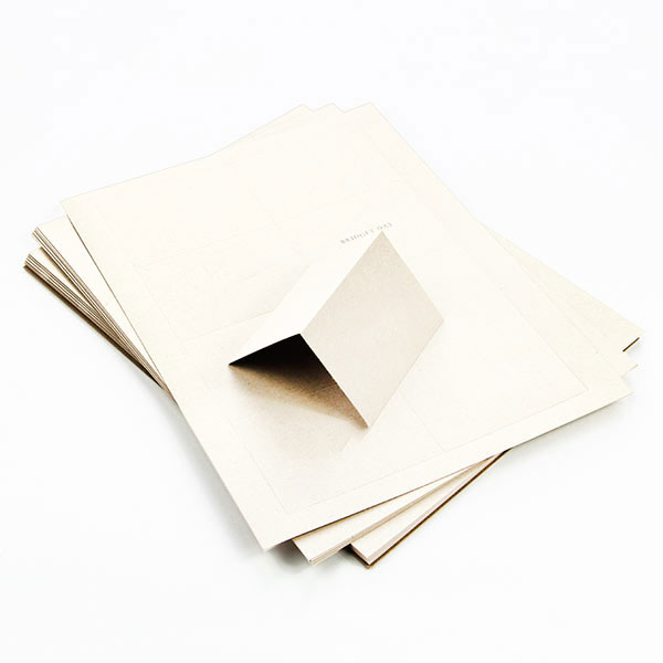 4up Printable Place Cards - Colors Matt Wedding Cream