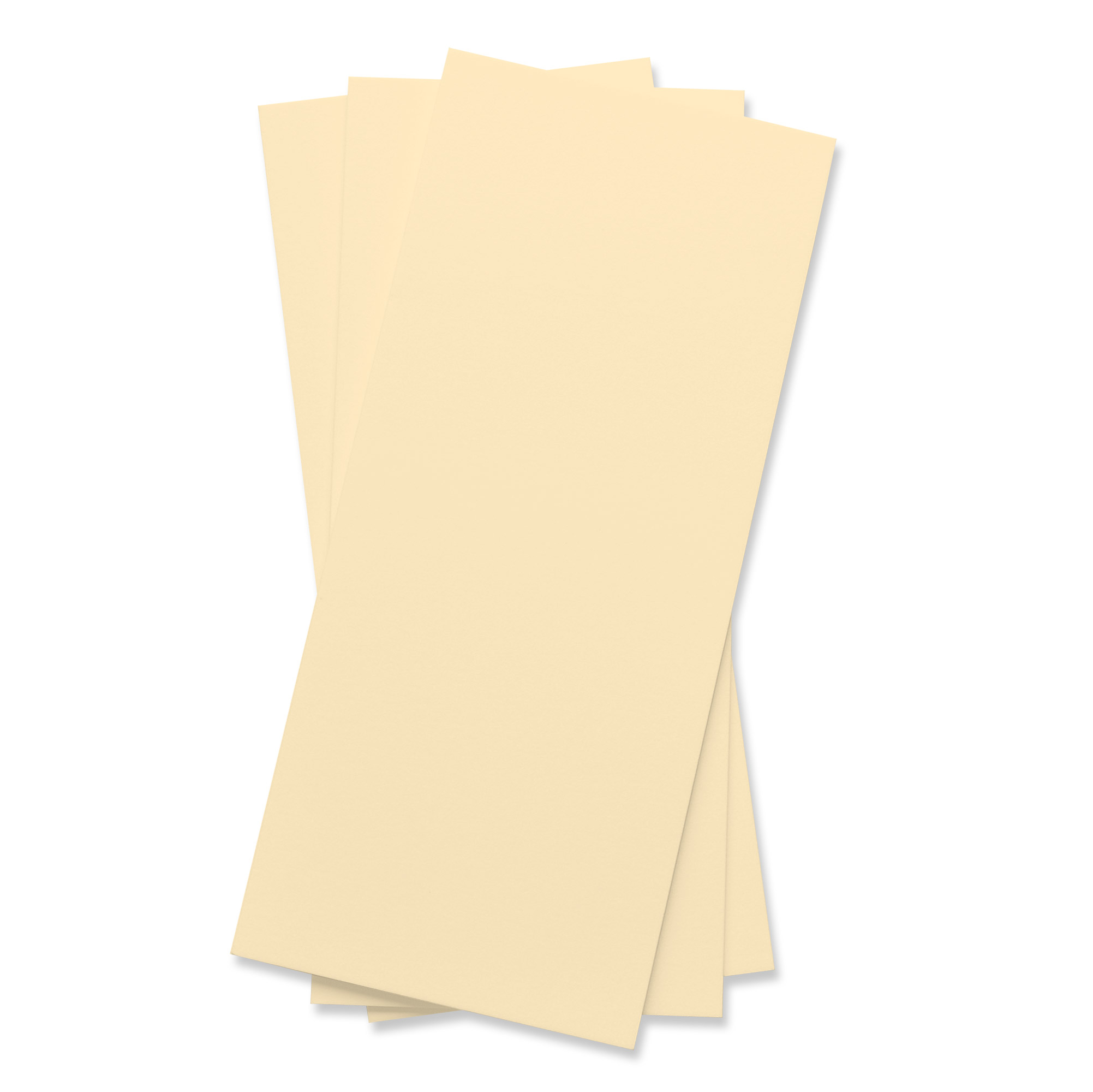 Antique Ivory Flat Card - 4 x 9 1/4 Gmund Colors Matt 111C