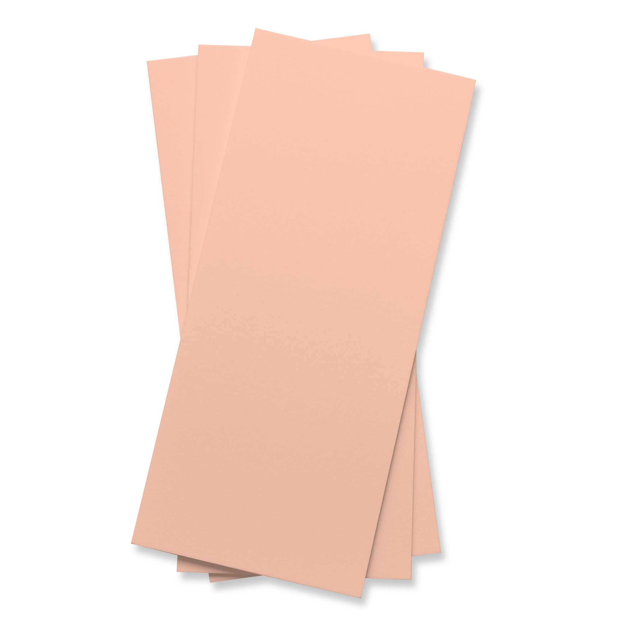 Blush Peach Flat Card - 4 x 9 1/4 Gmund Colors Matt 111C