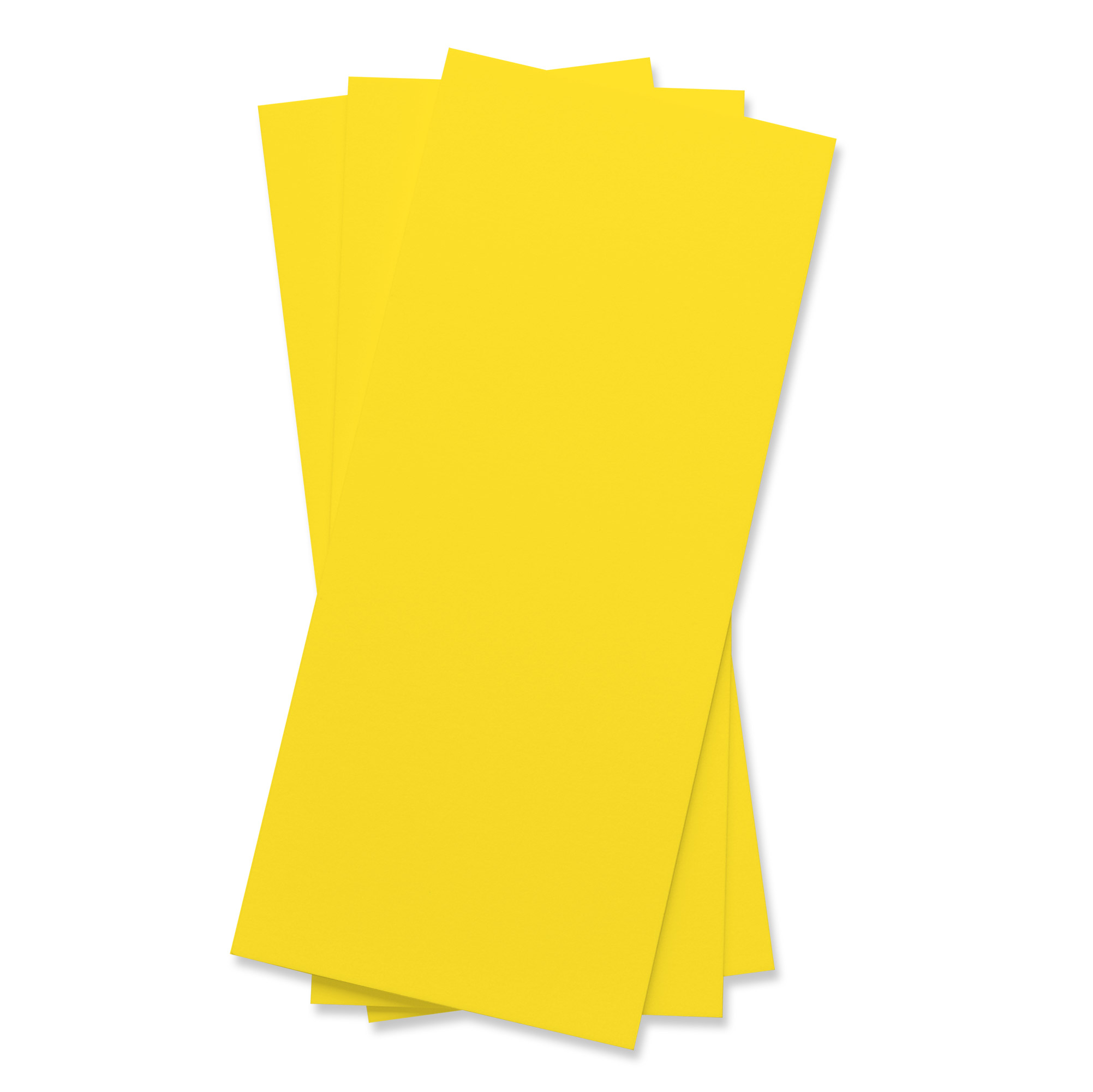 Canary Yellow Flat Card - 4 x 9 1/4 Gmund Colors Matt 111C