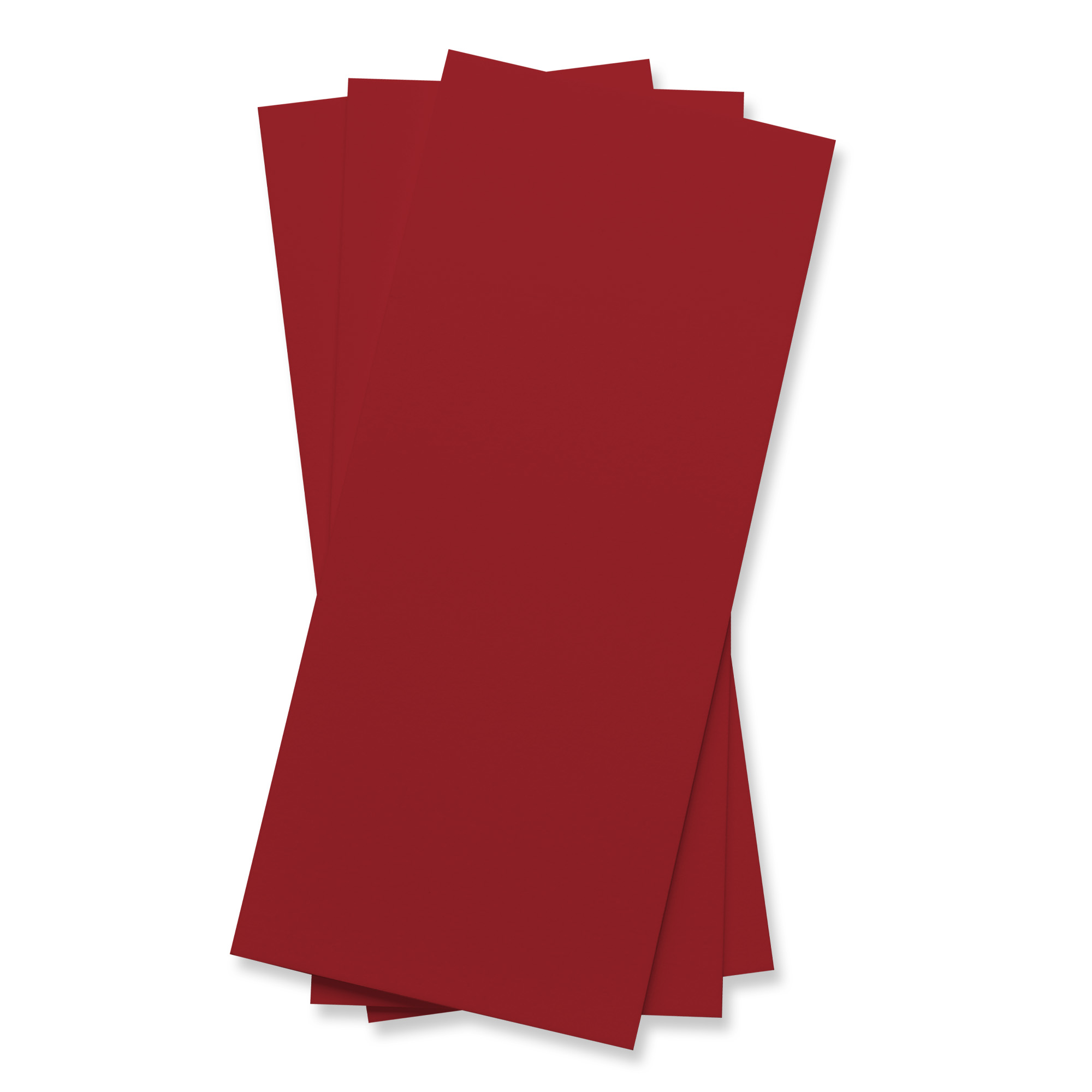 Deep Red Flat Card - 4 x 9 1/4 Gmund Colors Matt 111C