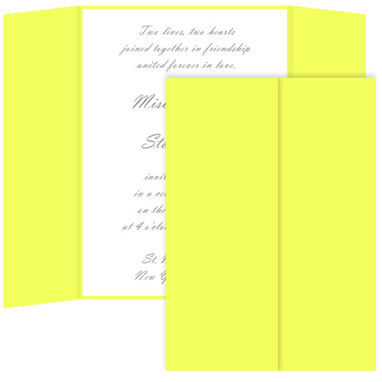 Gatefold Invitation Enclosure - 5 x 7, Matte Key Lime