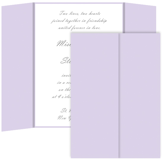 Gatefold Invitation Enclosure - 5 x 7, Matte Lavender Purple