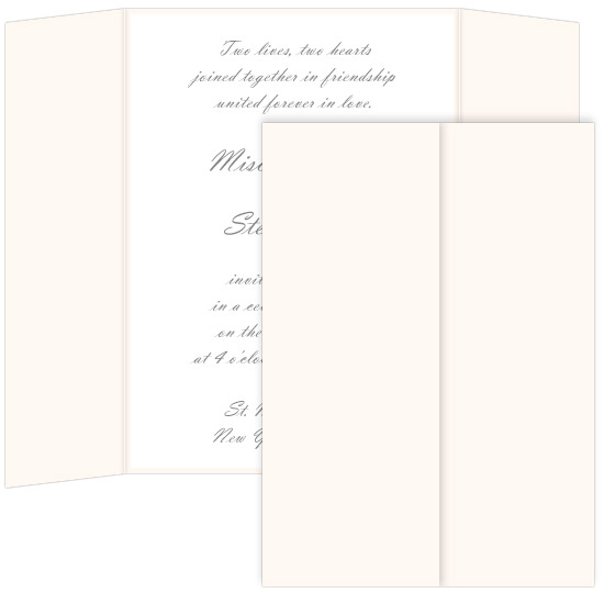 Gatefold Invitation Enclosure - 5 x 7, Matte Powder Pink