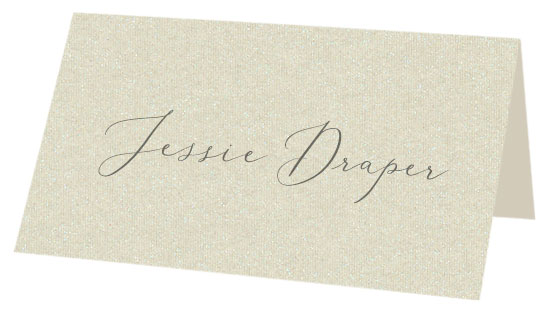 Chardonnay Beige Folded Place Card - Gmund Colors Metallic 92C