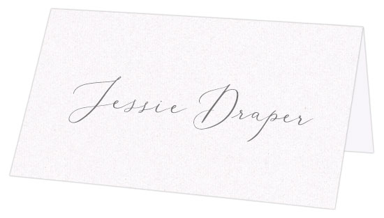Fluorescent White Folded Place Card - Gmund Colors Metallic 96C