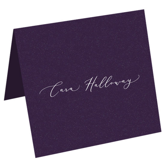 Grape Purple Square Place Card - Gmund Colors Metallic 115C