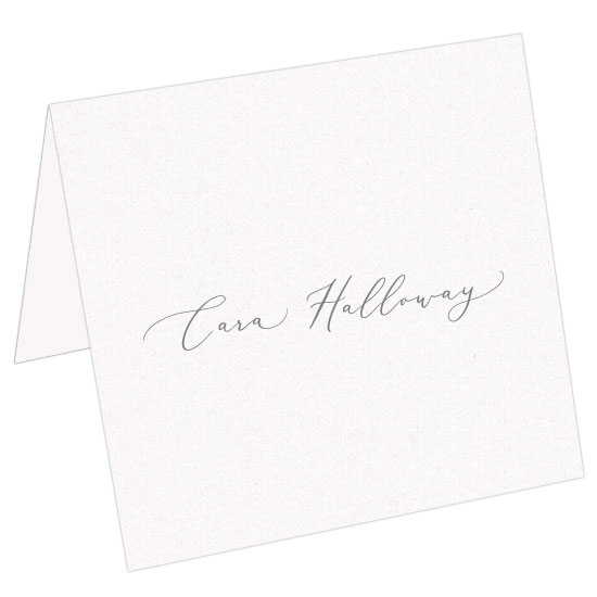 Fluorescent White Square Place Card - Gmund Colors Metallic 96C