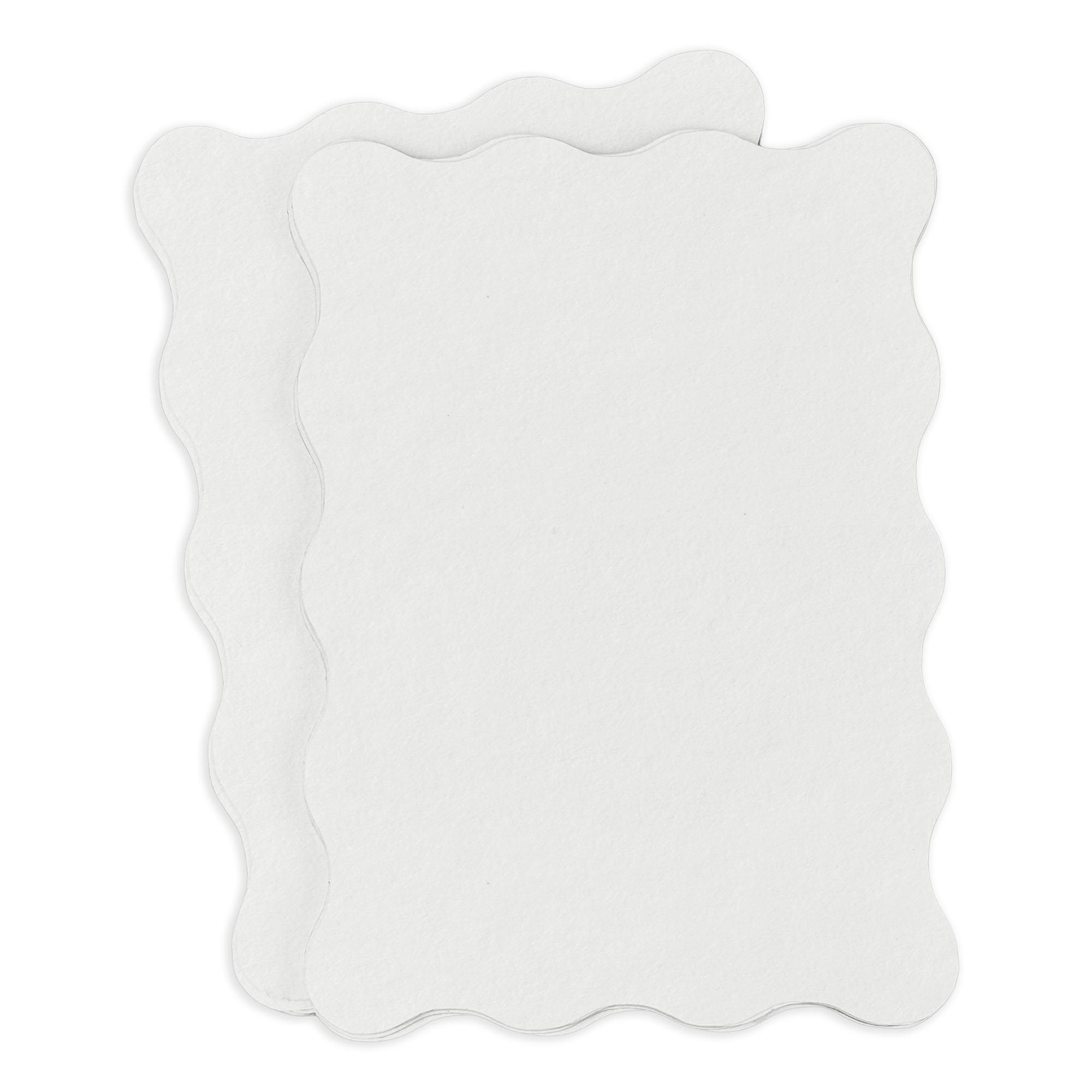 50% Hemp Wavy Edge Invitation Card - A7 (5x7) Gmund Hanf Better 118lb