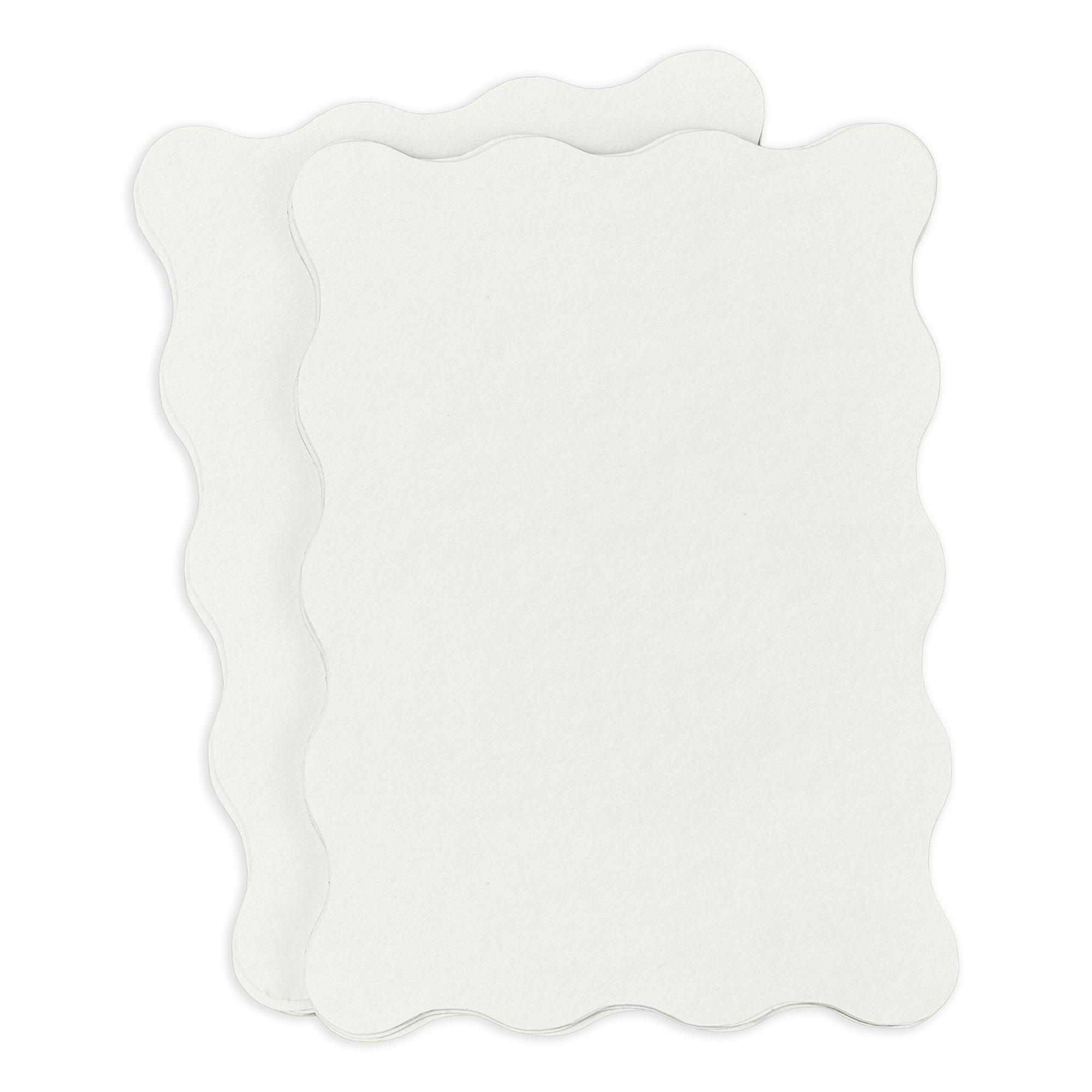10% Hemp Wavy Edge Invitation Card - A7 (5x7) Gmund Hanf Good 118lb