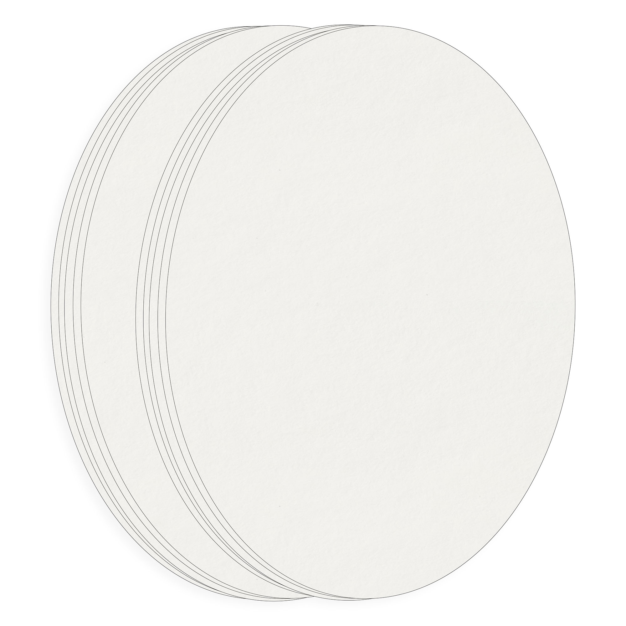 10% Hemp Oval Invitation Card - A7 (5x7) Gmund Hanf Good 118lb