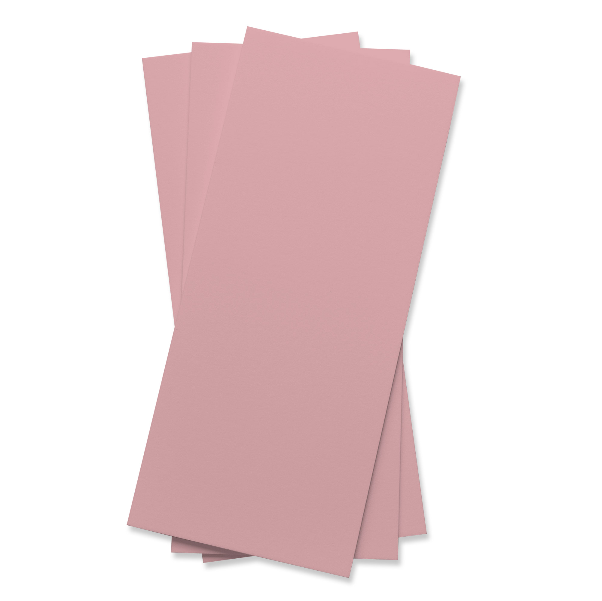 Dusty Rose Flat Card - 4 x 9 1/4 LCI Hue Matte 111C