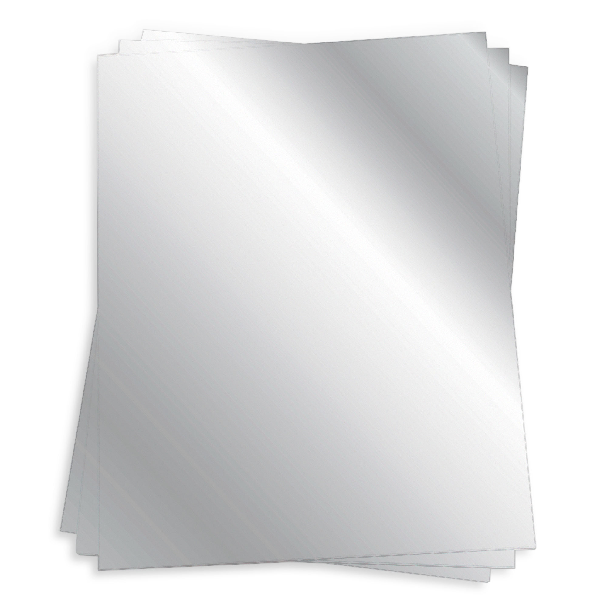 Silver Foil Mirror Card Stock - 40 x 26 Kromekote 105lb Cover