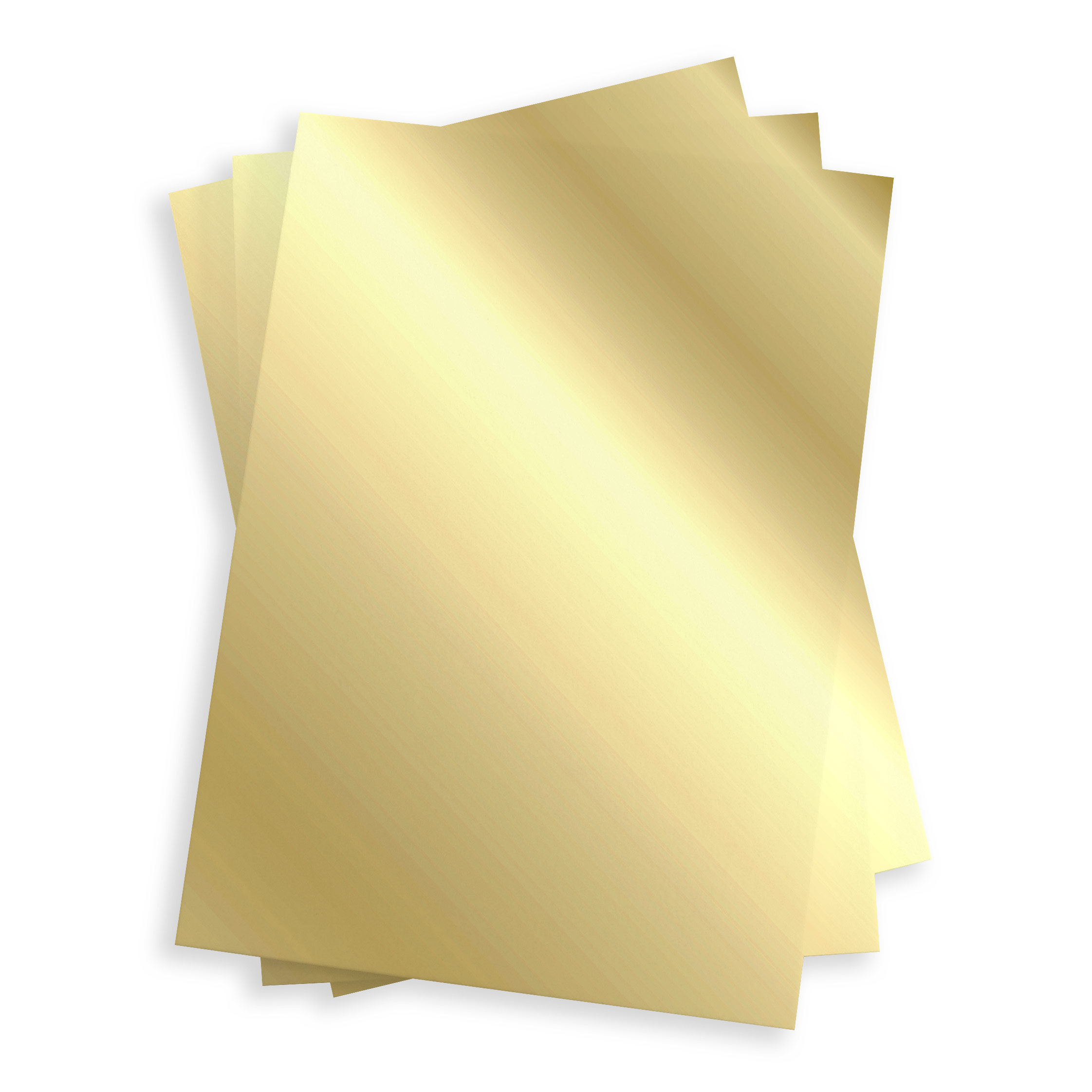 Gold Foil Mirror Flat Card - A9 Kromekote 5 1/2 x 8 1/2 105C