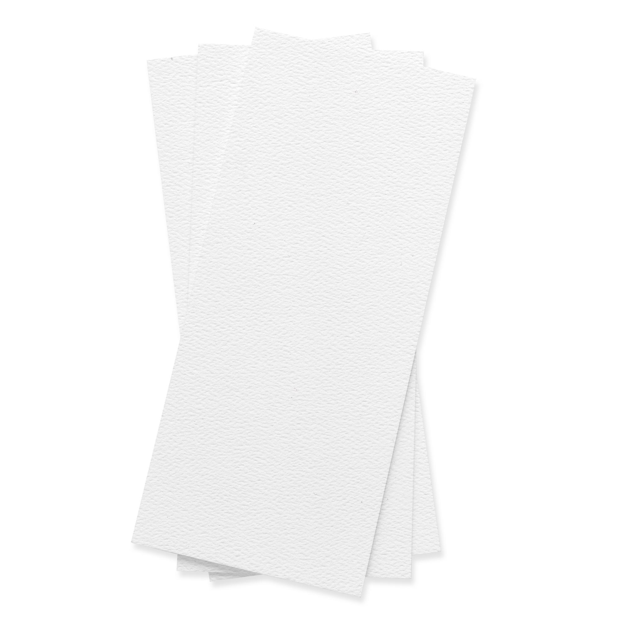 Pure White Flat Card - 4 x 9 1/4 LCI Felt 100C