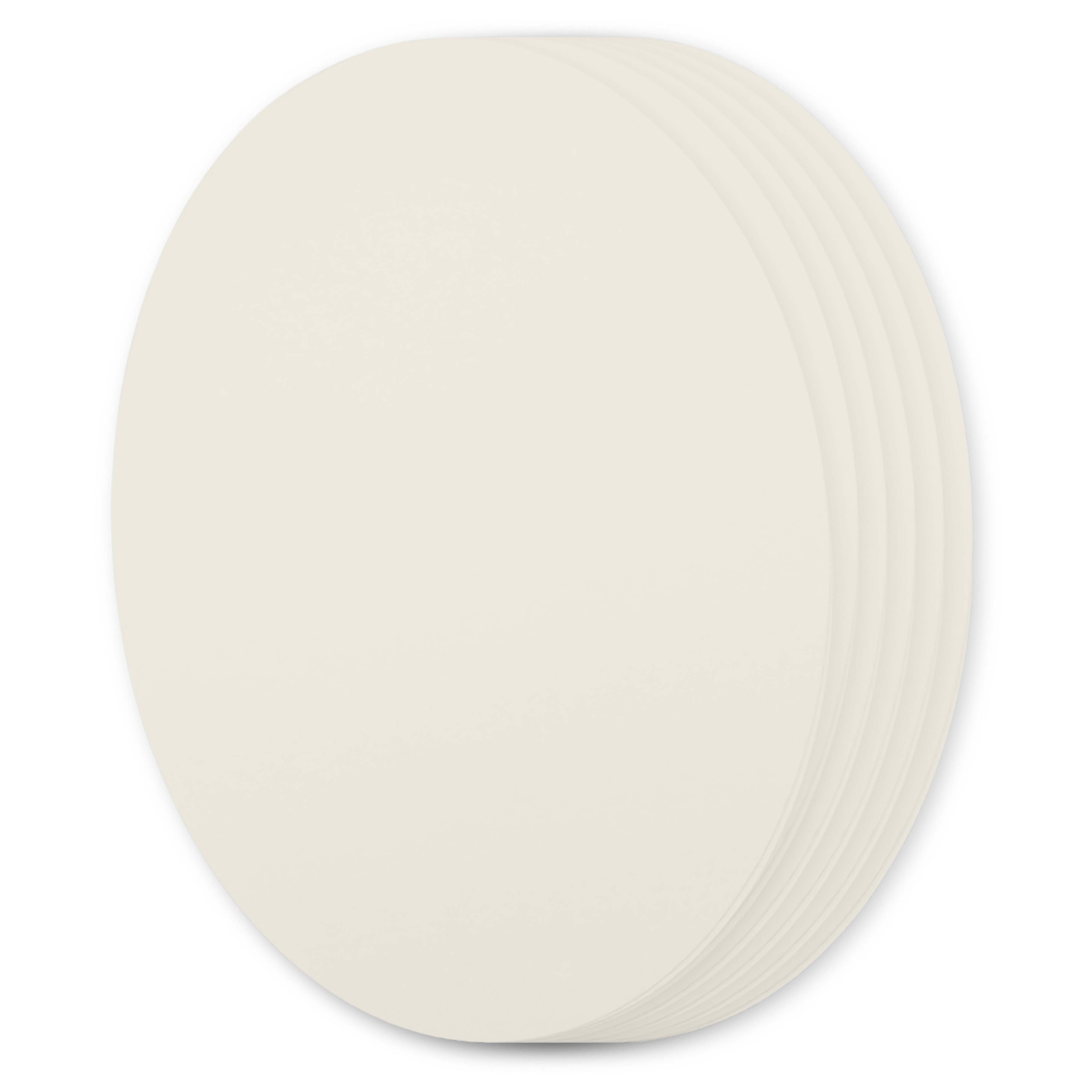 Ecru Oval Invitation Card - A7 LCI Smooth 5 x 7 100C