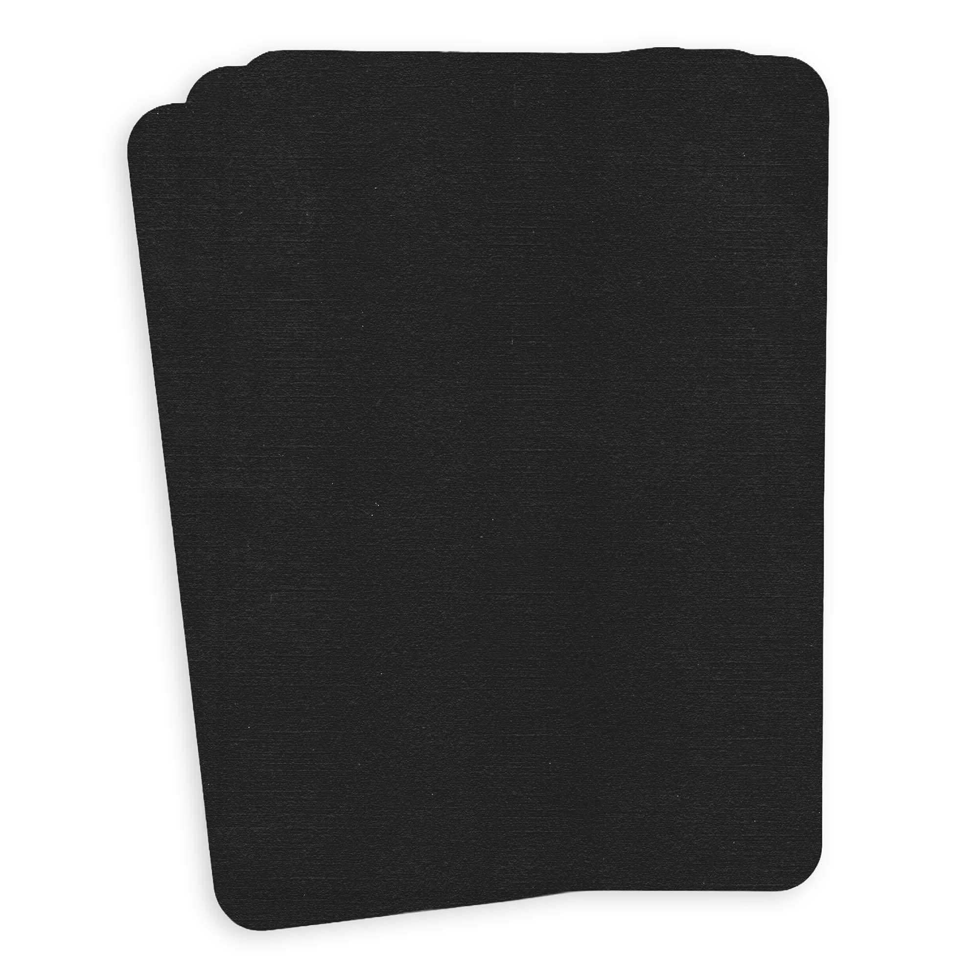 Epic Black Linen Rounded Edge Invitation Card - A7 (5x7) LCI Linen 100lb
