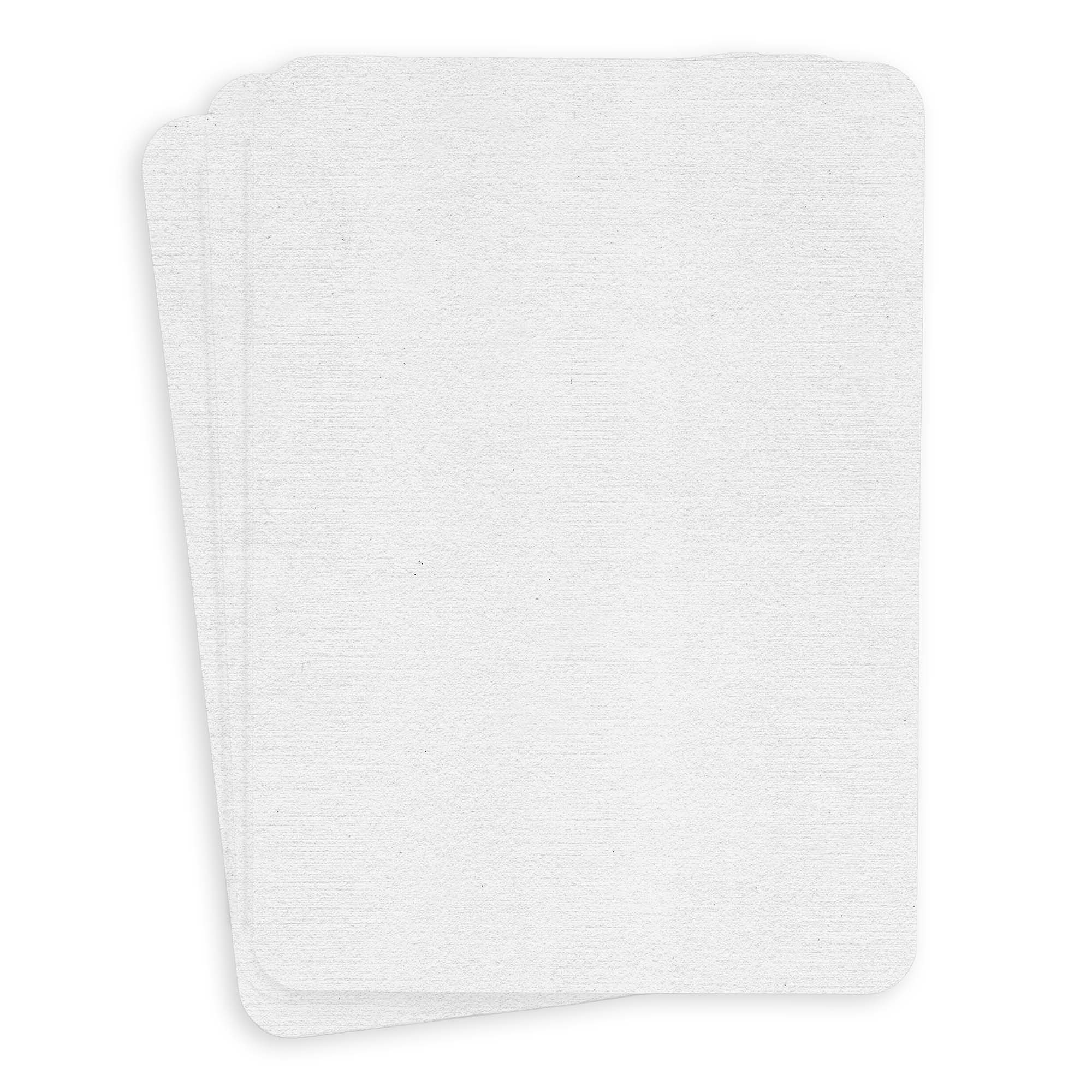 Ultimate White Linen Rounded Edge Invitation Card - A7 (5x7) LCI Linen 100lb