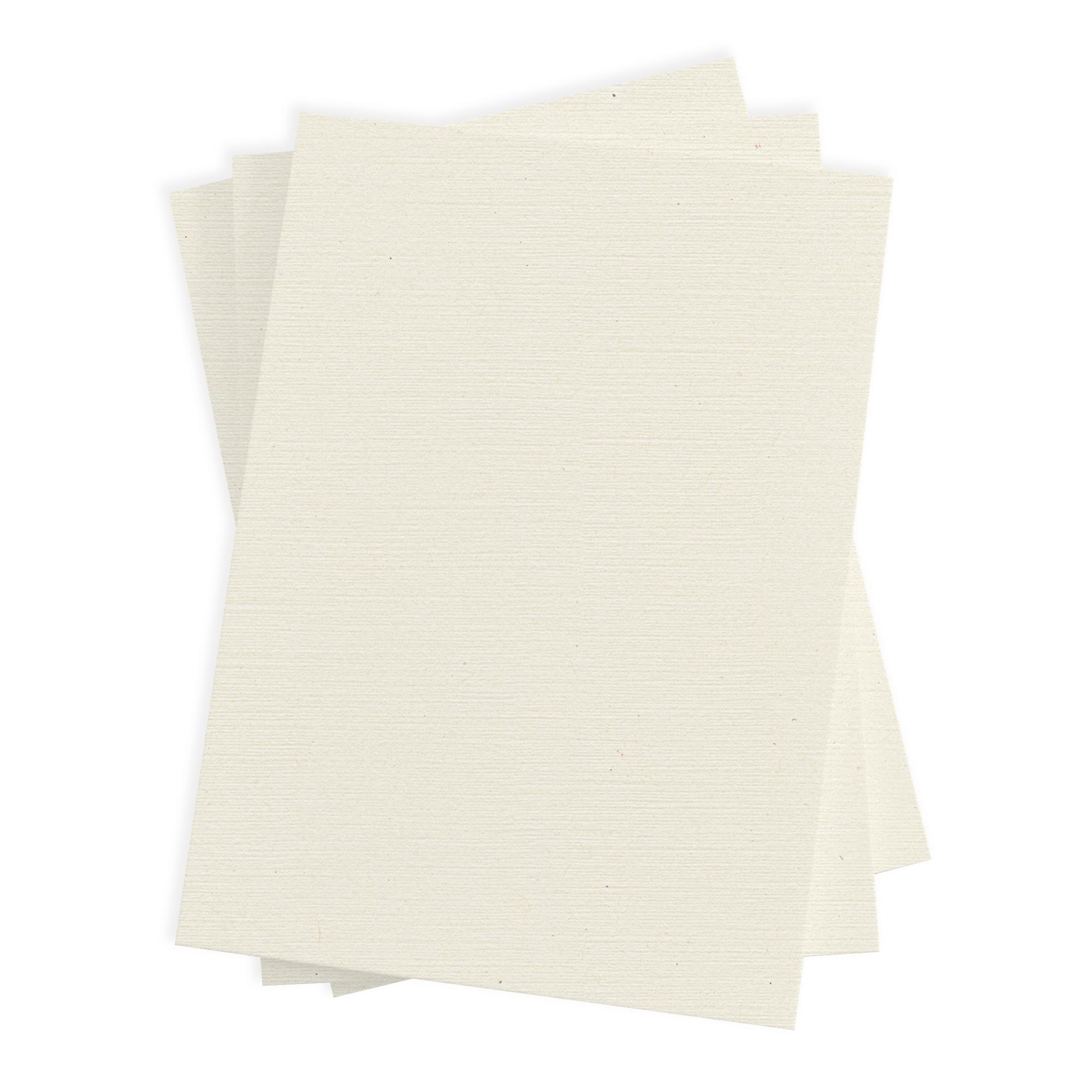 Natural White Flat Card - A7 LCI Linen 5 1/8 x 7 80C