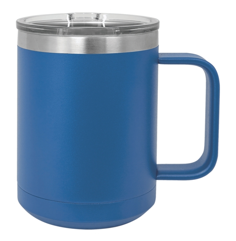 Royal Blue 15. oz Insulated Travel Mug with Slider Lid