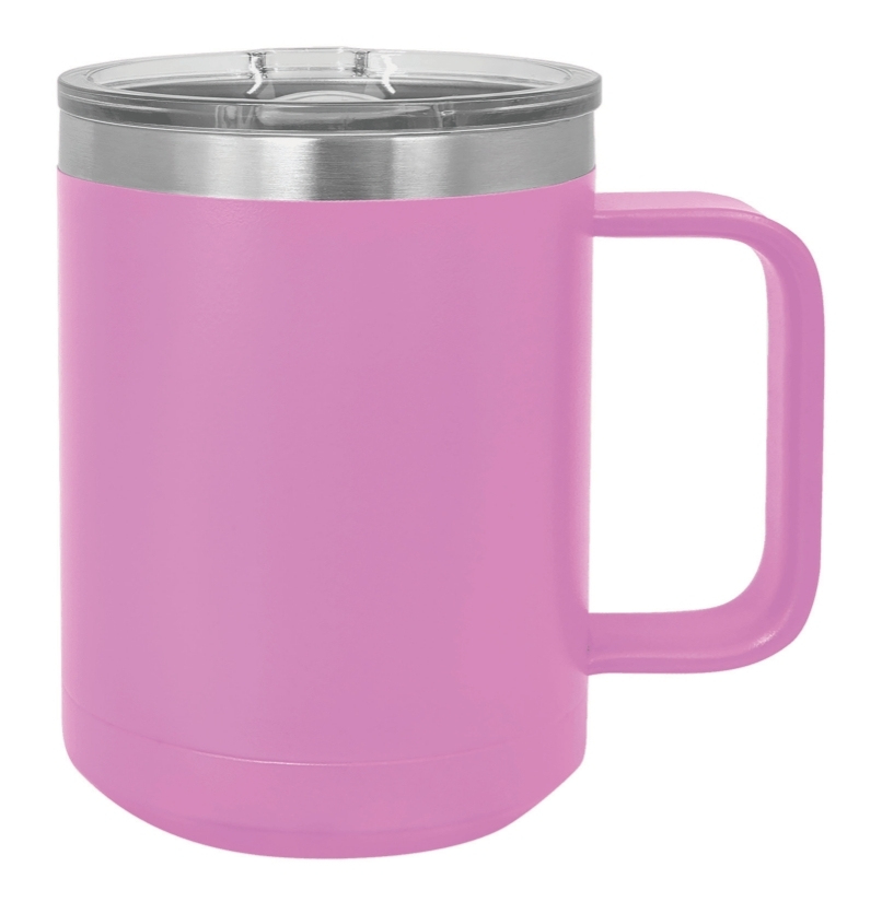 Light Purple 15 oz. Insulated Travel Mug with Slider Lid