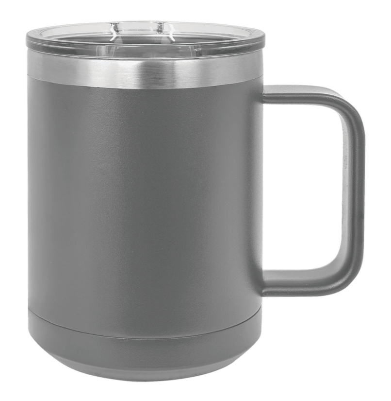 Dark Gray 15 oz. Insulated Travel Mug with Slider Lid