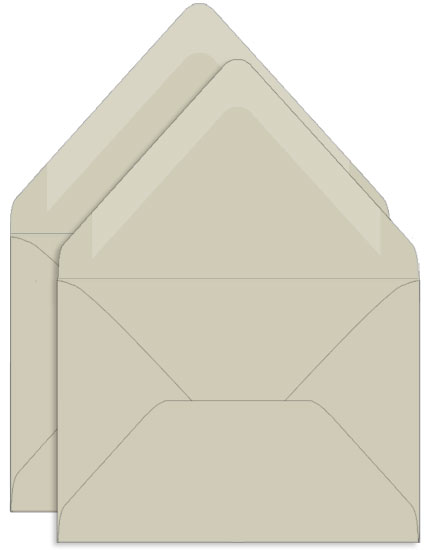 Light Moss Double Envelopes - A7 Gmund Colors Matt 5 1/4 x 7 1/4 Euro Flap 68T