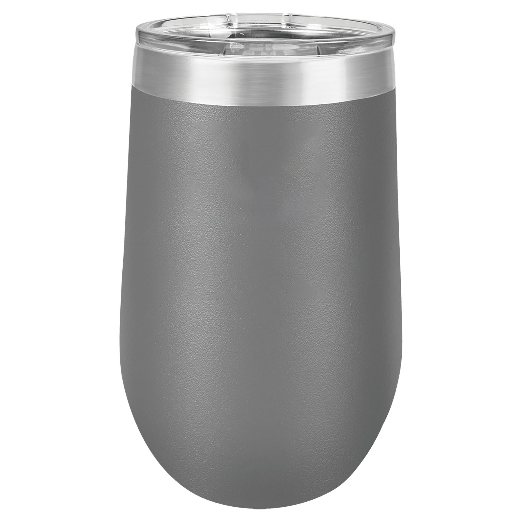 Dark Gray 16 oz. Personalized Stemless Tumbler with Lid
