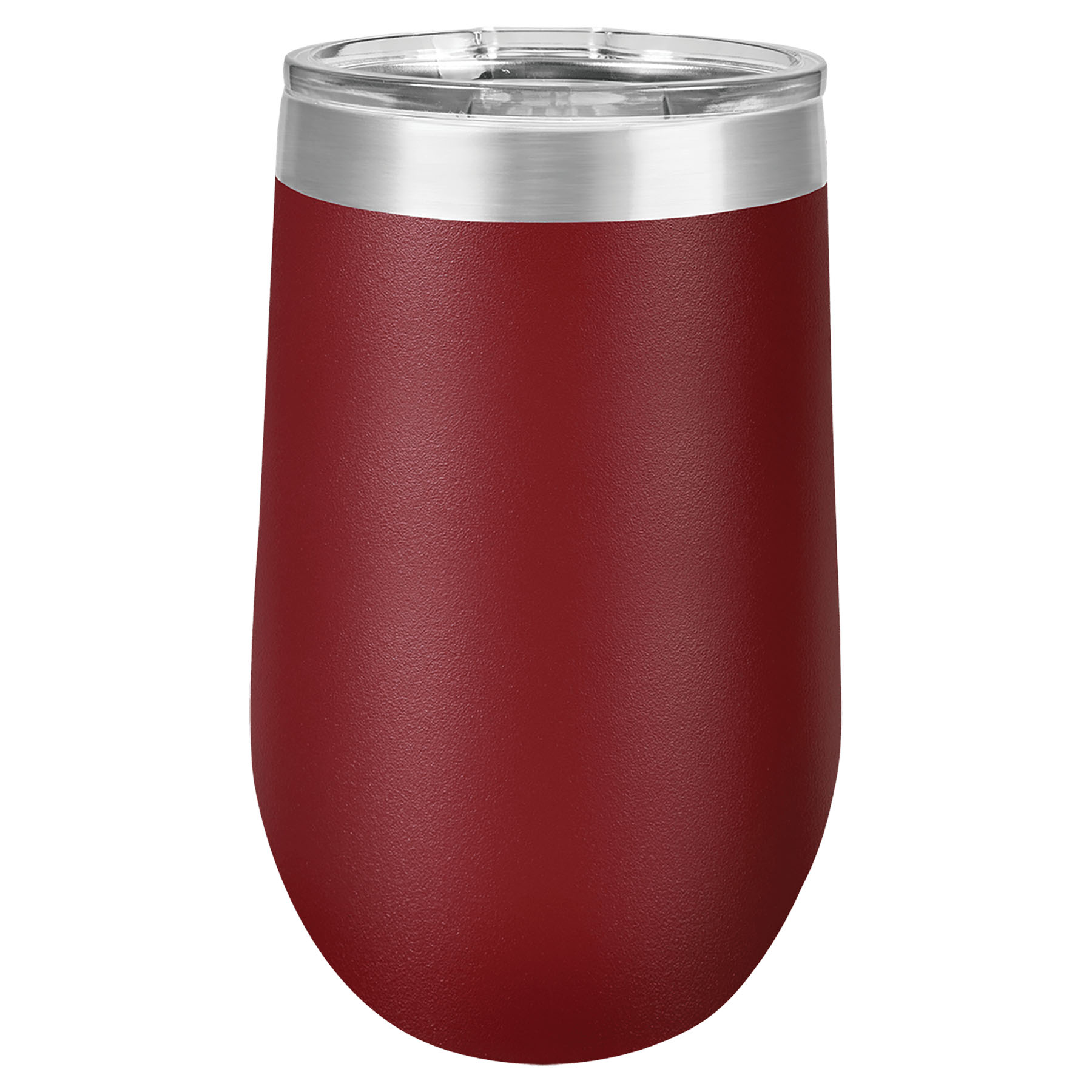 Maroon 16 oz. Personalized Stemless Tumbler with Lid