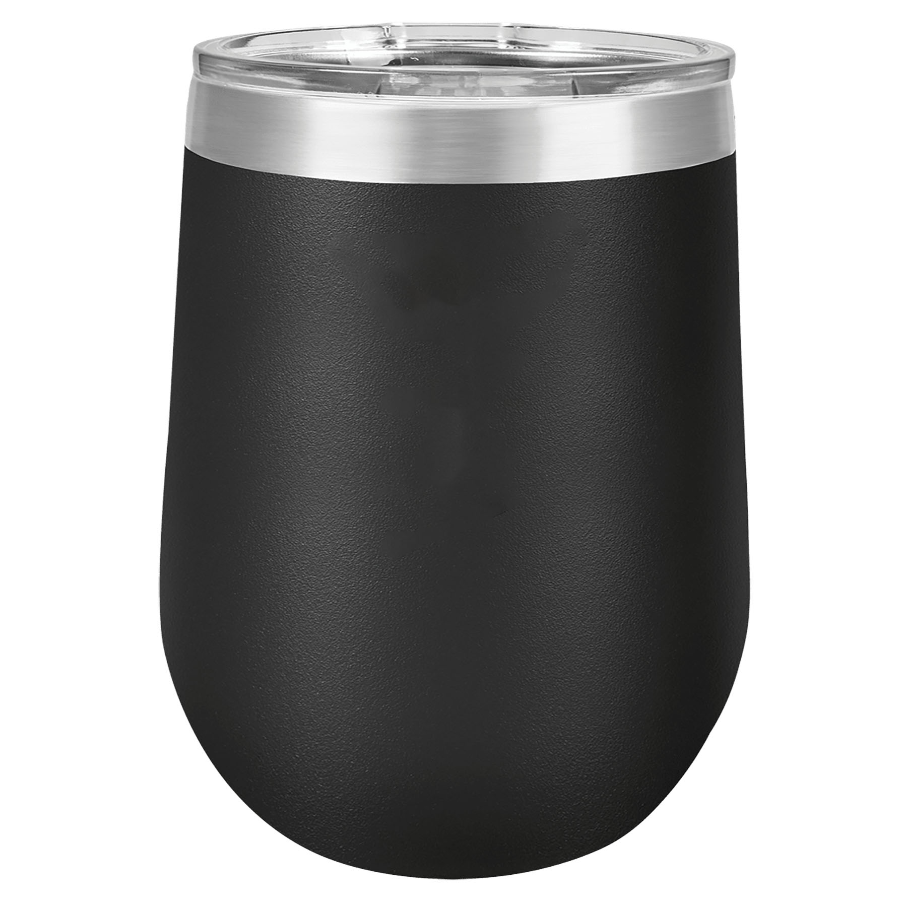 Black 12 oz. Personalized Stemless Tumbler with Lid