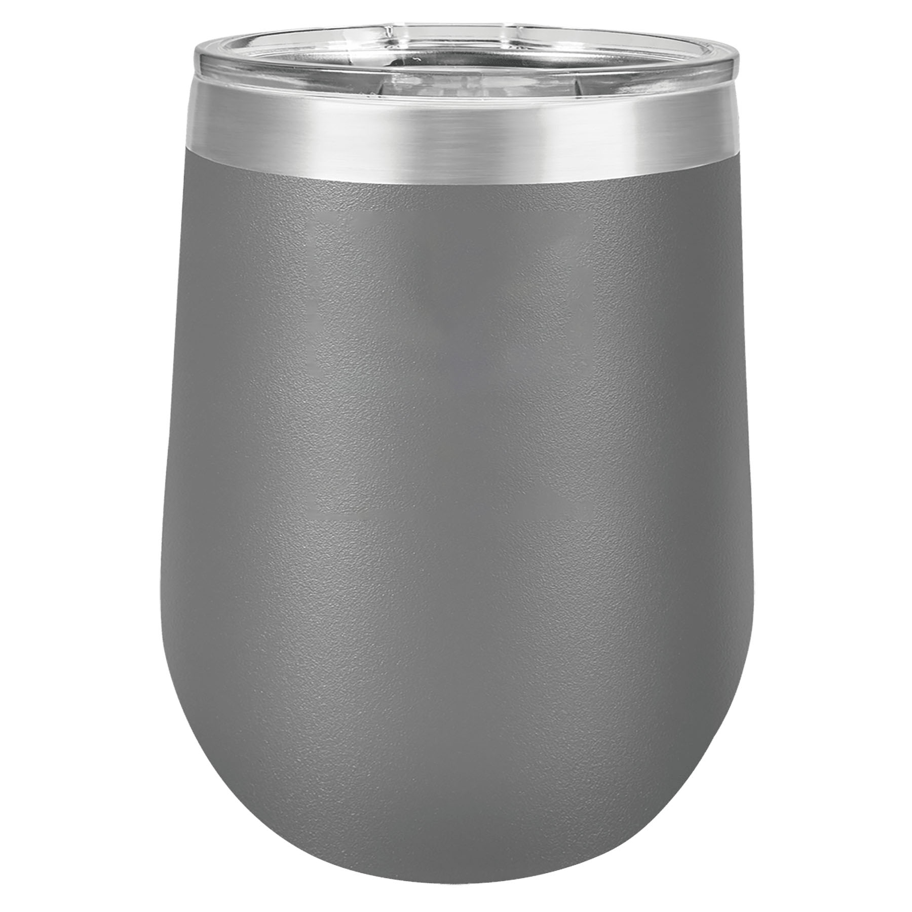 Dark Gray 12 oz. Personalized Stemless Tumbler with Lid