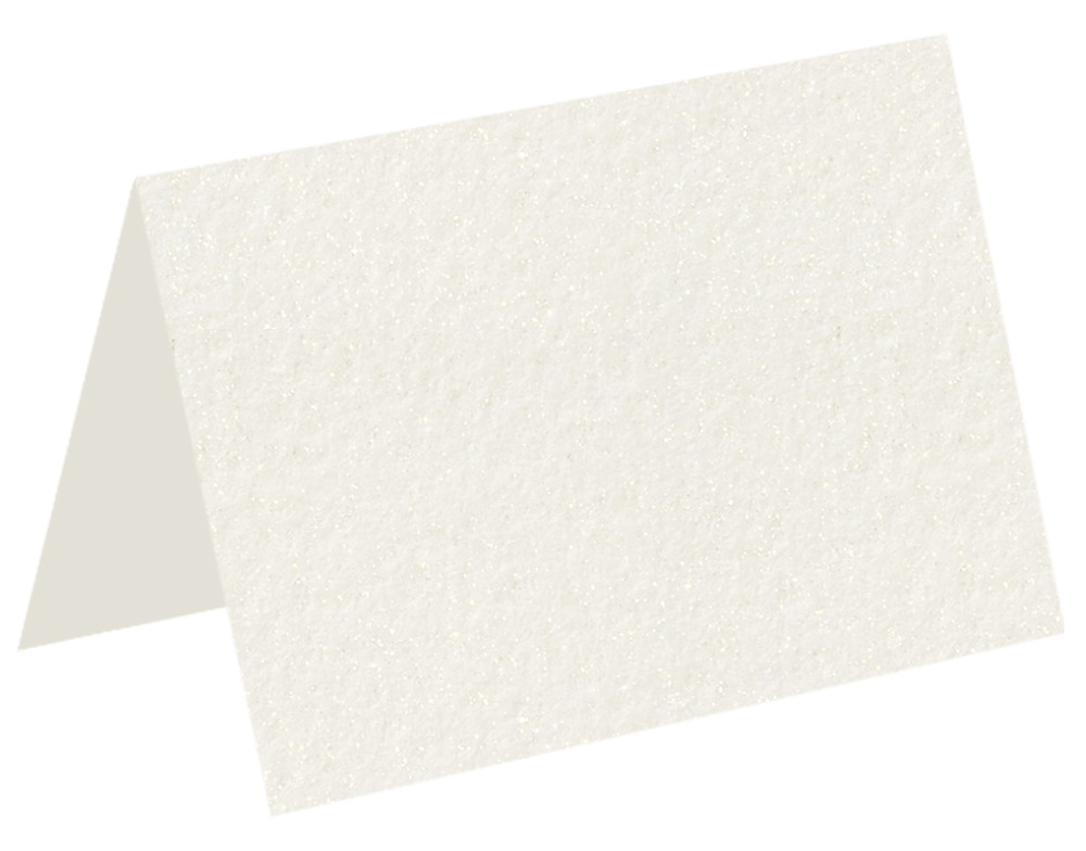 Soft White Metallic Felt Fold Card - A2 Gmund Moonlight Creme Glance 4 1/4 x 5 1/2 131C