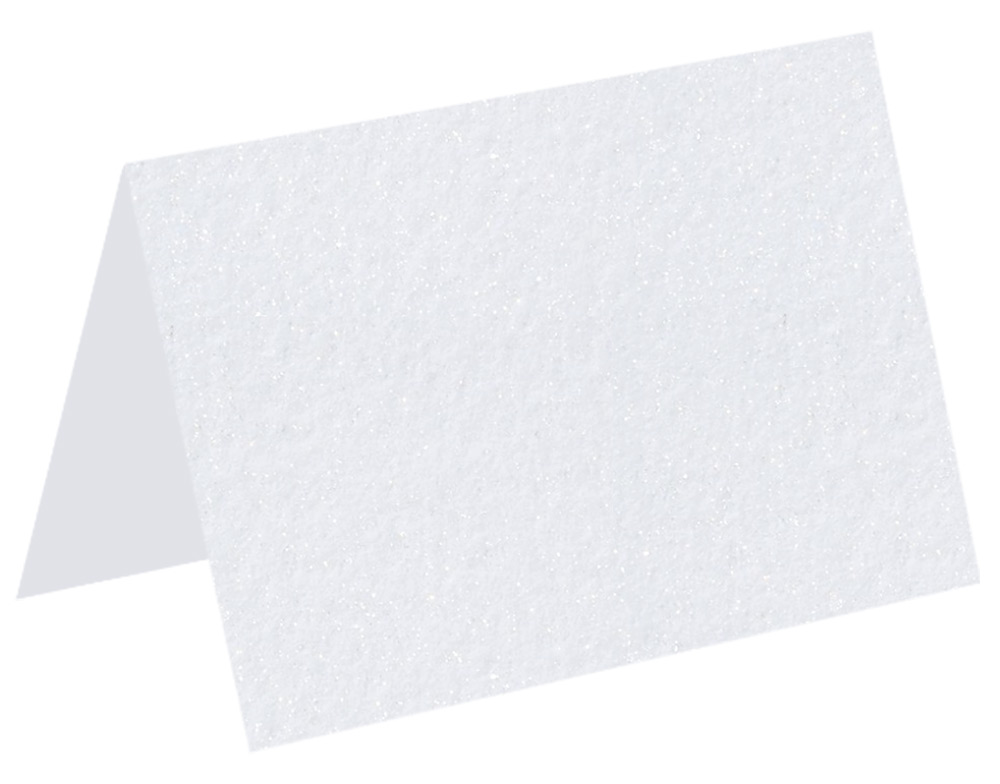 White Metallic Felt Fold Card - A2 Gmund Moonlight White Glance 4 1/4 x 5 1/2 131C