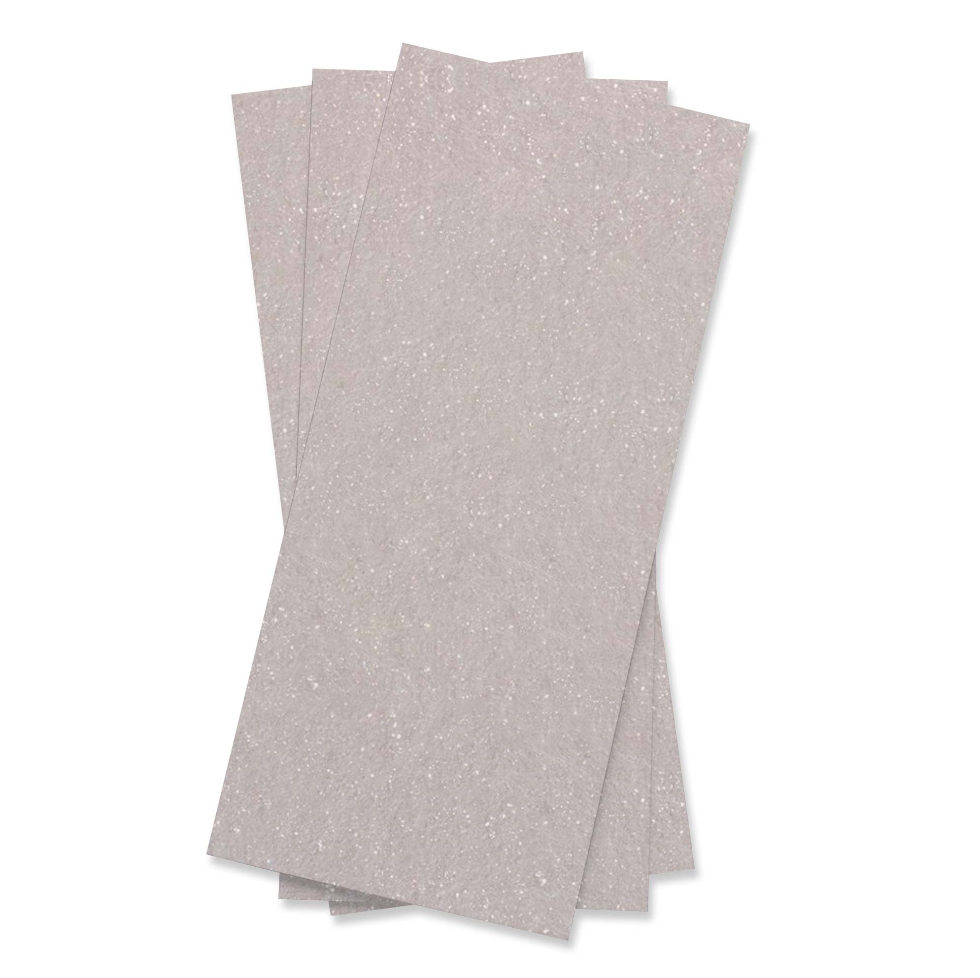 Gray Metallic Felt Flat Card - Slim Gmund Moonlight Dull Glance 4 x 9 1/4 131C