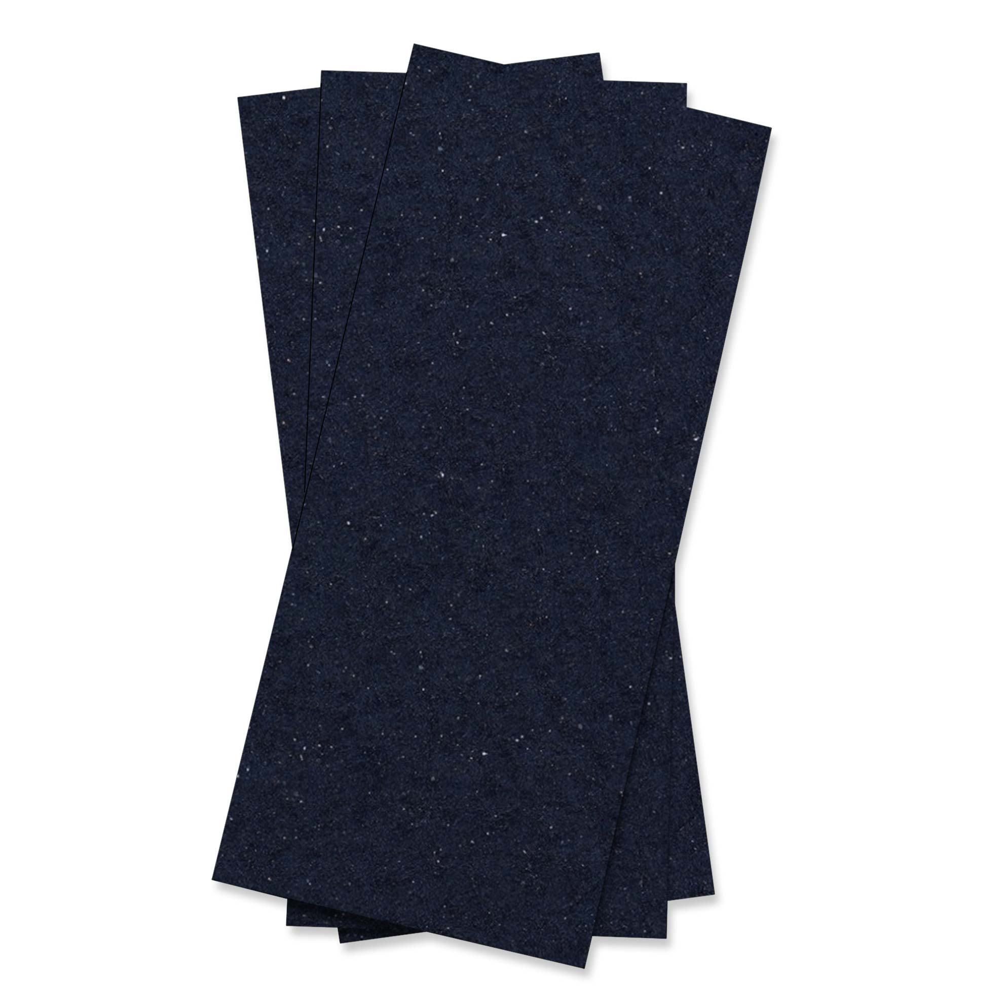 Navy Metallic Felt Flat Card - Slim Gmund Moonlight Night Glance 4 x 9 1/4 131C