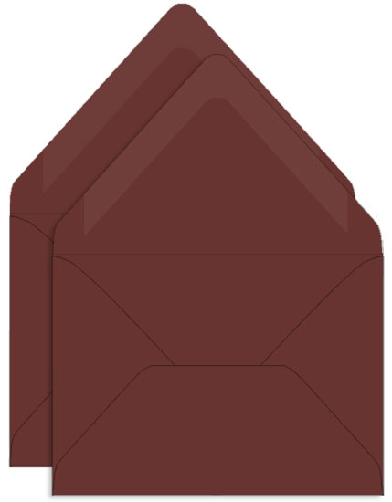 Merlot Red Double Envelopes - A7 Gmund Colors Matt 5 1/4 x 7 1/4 Euro Flap 68T