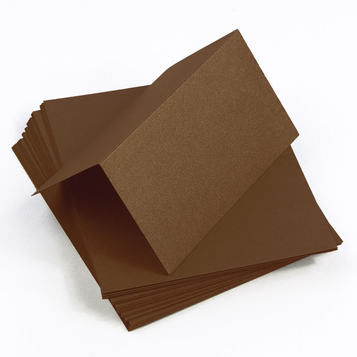 Bronze Folded Place Card - Stardream Metallic 105C
