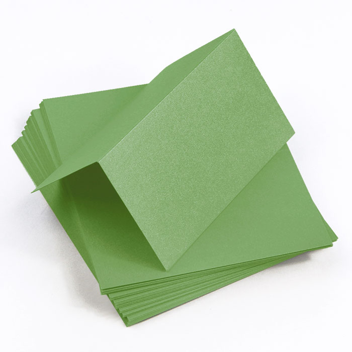 Fairway Green Folded Place Card - Stardream Metallic 105C