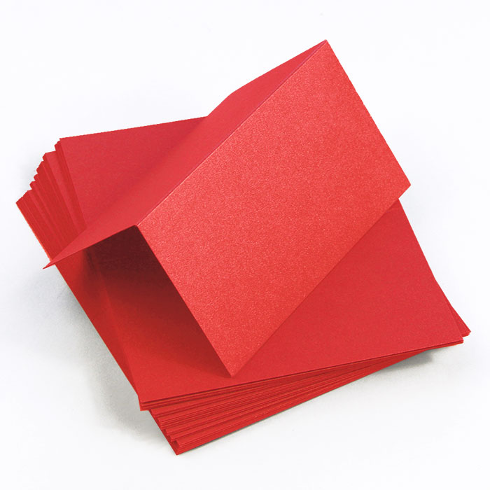 Jupiter Red Folded Place Card - Stardream Metallic 105C